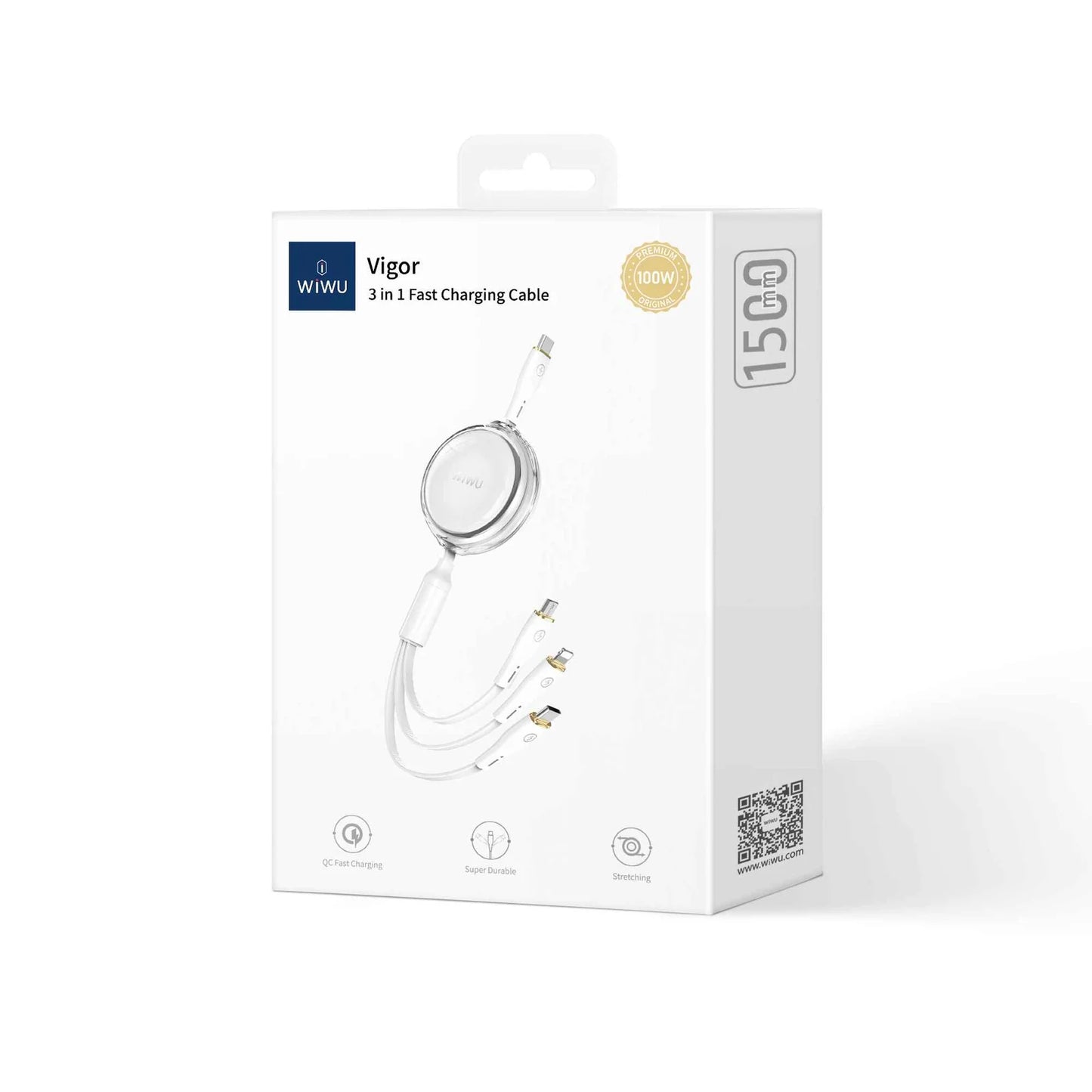 WiWU Vigor 3 in 1 Fast Charging Cable