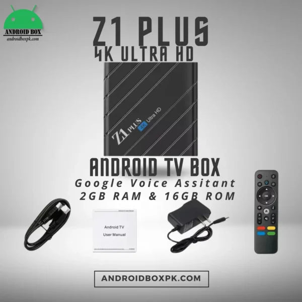 Z1 Plus Smart WiFi TV Box (Android 12.0, 8GB RAM, 128GB Storage)
