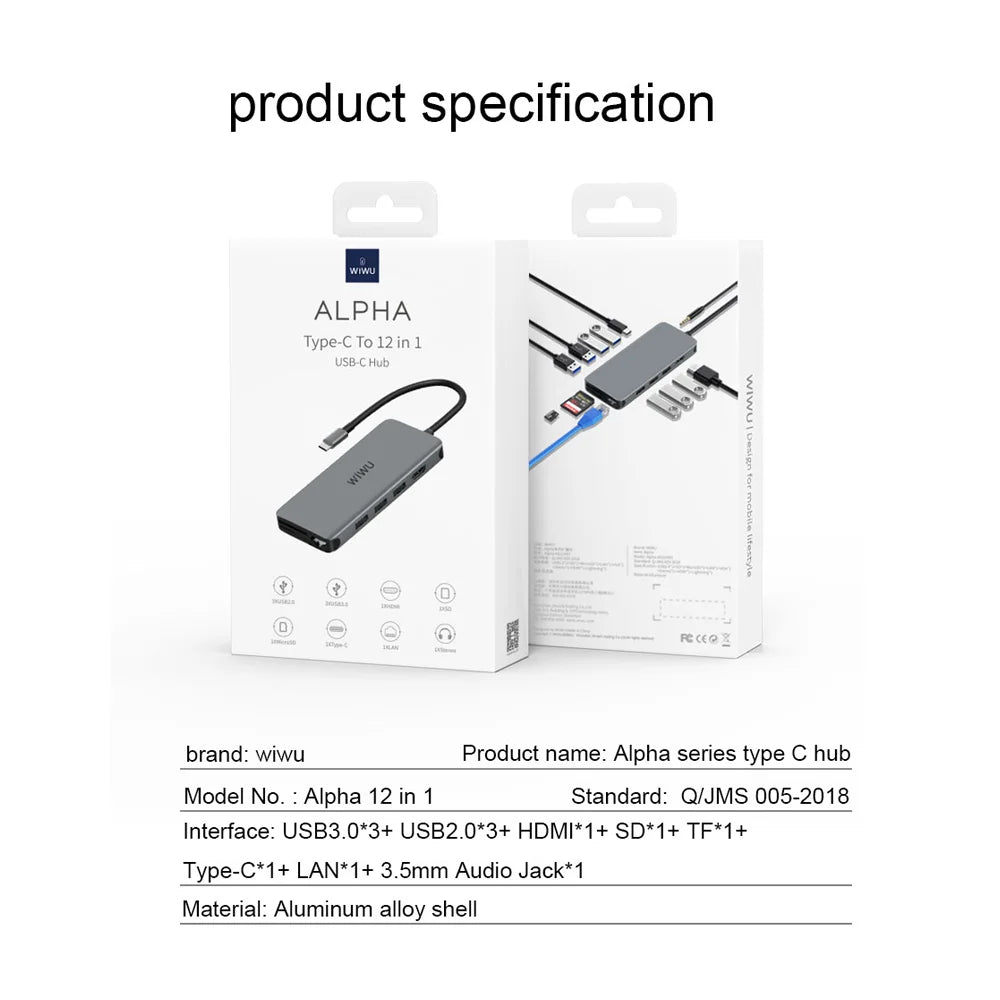 WiWU Alpha 12 in 1 Type C converter