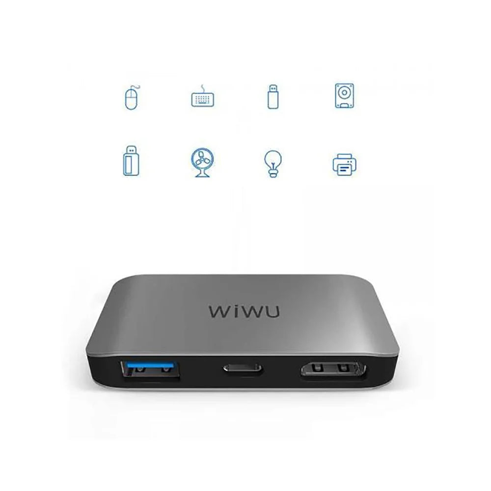 Wiwu 3 in 1 (C2H) Type-C Hub