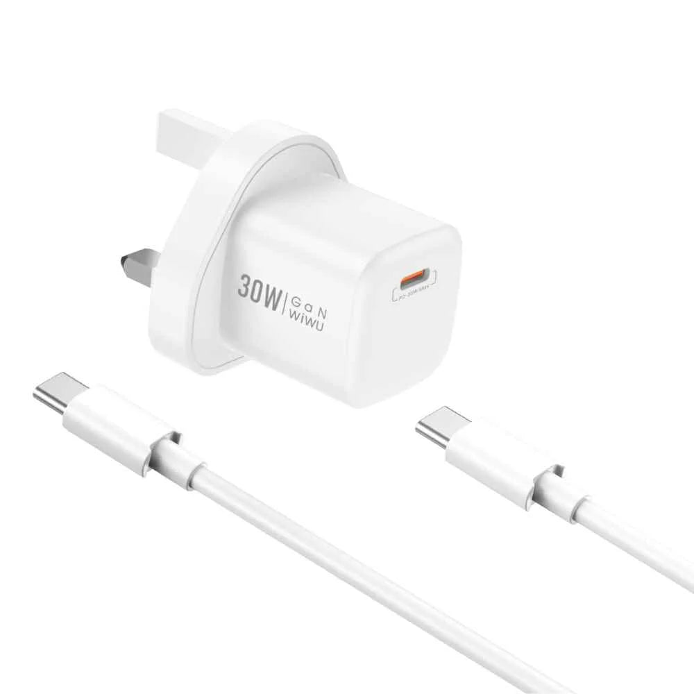 Wiwu WI-U006 Nano 30W Gan PD Type-C To Type-C Charger