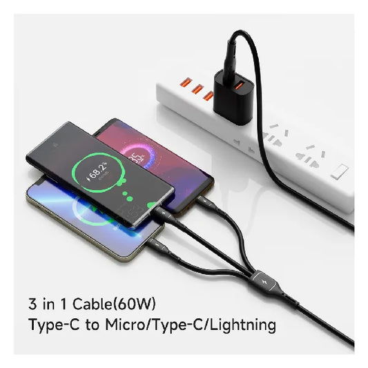 Wiwu Starlink 60W wi-C046 3 in 1 fast charging cable