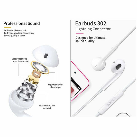 Wiwu Lightning Earbuds 302 Bluetooth Earphone